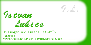 istvan lukics business card